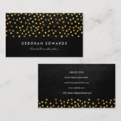 Mooie namaakleer met gouden spikkels visitekaartje (Voorkant / Achterkant)