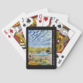Mooie Naperville - Paardenbloem Fontein Pokerkaarten