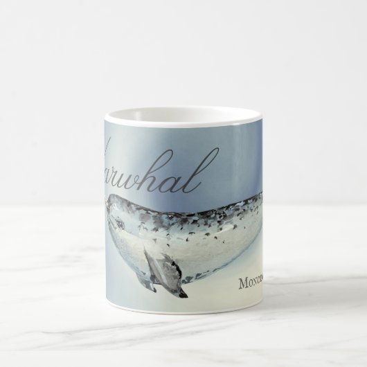 Mooie Narwalvis, Monodon Monoceros Koffiemok (Center)