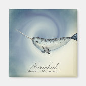 Mooie Narwalvis, Monodon Monoceros Magneet (Voorkant)