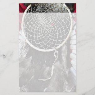 Mooie Native American Dream Catcher Red Blue Briefpapier