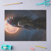 Mooie Native American vrouw Hemelse Volle Maan Tissuepapier (Craft)