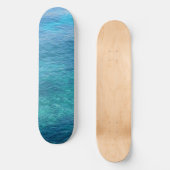 Mooie natuur blauwe oceaangolven persoonlijk skateboard (Voorkant)