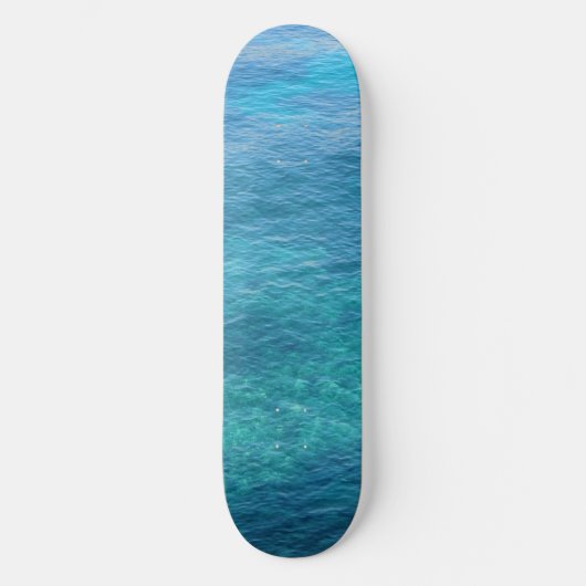 Mooie natuur blauwe oceaangolven persoonlijk skateboard (Voorkant)