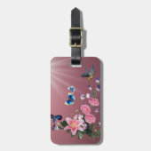 Mooie Natuur bloemen Bagagelabel mensvogels (Voorkant verticaal)