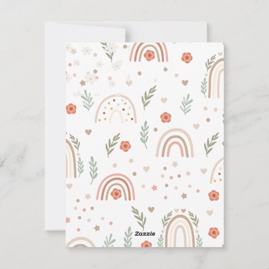 Mooie Natuur bloemenei voor kinderen Happy Easter Feestdagenkaart (Achterkant)