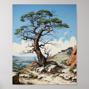 Mooie Natuur Landscape Single Tree Poster