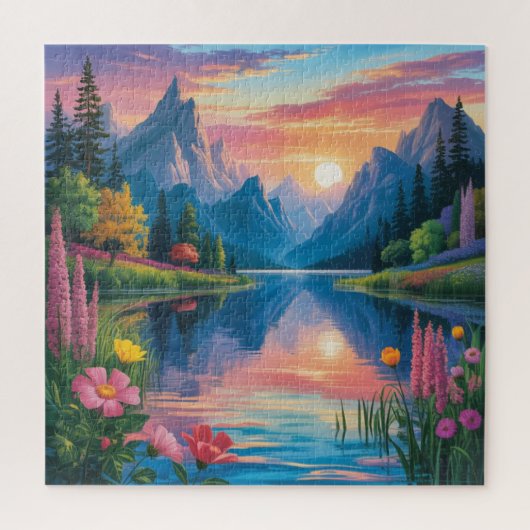 Mooie natuur landschap legpuzzel (Verticaal)
