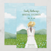 Mooie natuur landschap lente meisje  kaart (Voorkant / Achterkant)