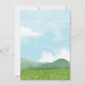 Mooie natuur landschap lente meisje verjaardag kaart (Achterkant)