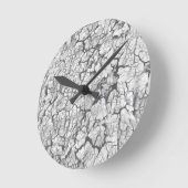 Mooie Natuur met Silver Grey Abstract Ronde Klok (Hoek)
