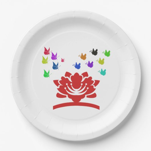 mooie natuur papieren bordje (Voorkant)