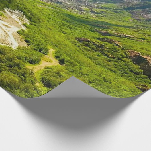 Mooie Natuur Scene uit Noorwegen, avontuur Cadeaupapier (Hoek)