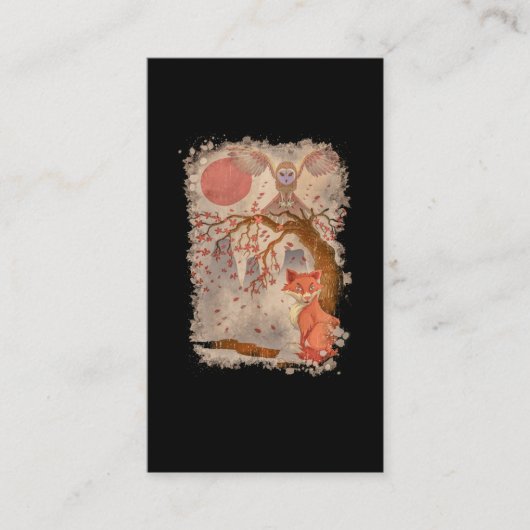 Mooie Natuur van de van de vogelboom Visitekaartje (Voorkant)