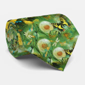 Mooie Natuur van wilde bloemen en vlinders Stropdas (Opgerold)