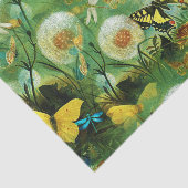 Mooie Natuur van wilde bloemen en vlinders Tissuepapier (Detail)