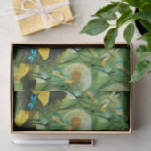 Mooie Natuur van wilde bloemen en vlinders Tissuepapier (Geschenk)