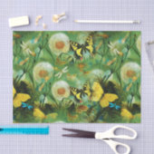 Mooie Natuur van wilde bloemen en vlinders Tissuepapier (Craft)