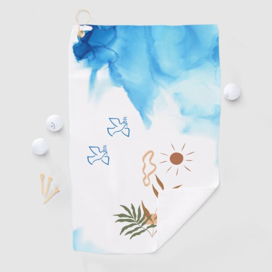 Mooie Natuur vogels Custom Beste golfhanddoeken Golfhanddoek (Insitu)