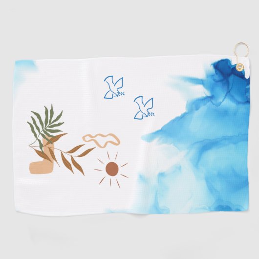 Mooie Natuur vogels Custom Beste golfhanddoeken Golfhanddoek (Horizontaal)