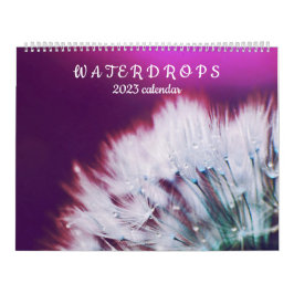 Mooie Natuur Waterdruppels op bloemen Fotografie Kalender