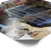 Mooie natuur watervalscène foto afdruk (Hoek)