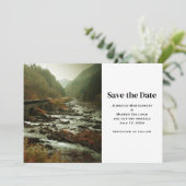 Mooie natuurfoto Casuale bruiloft Save The Date (Staand voorkant)