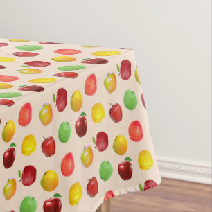 Mooie Natuurlijke Kleurrijke Appels op Licht Beige Tafelkleed