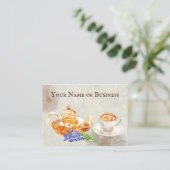 Mooie natuurvriendelijke kruidentheewinkel visitekaartje (Staand voorkant)