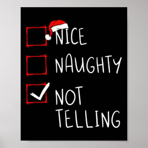 Mooie Naughty biedt geen kerstkerstkerstkerstkerst Poster