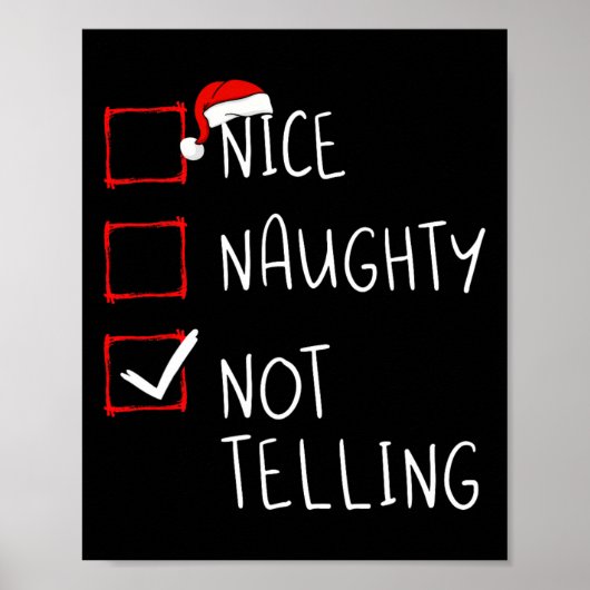 Mooie Naughty biedt geen kerstkerstkerstkerstkerst Poster (Voorkant)