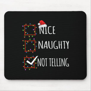 Mooie Naughty biedt geen kerstlijstje kerstman Muismat