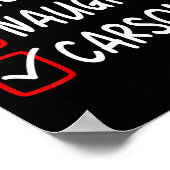Mooie Naughty Carson gepersonaliseerde naam kerst  Poster (Hoek)