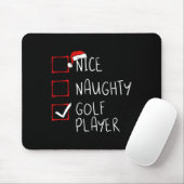 Mooie Naughty Golf Player List kerstkerstkerstkers Muismat (Met muis)