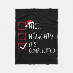 Mooie Naughty Het is de gecompliceerde kerstlijstk Fleece Deken