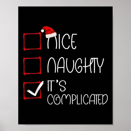 Mooie Naughty Het is de gecompliceerde kerstlijstk Poster (Voorkant)