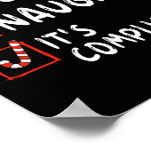 Mooie Naughty Het is de gecompliceerde kerstlijstk Poster (Hoek)