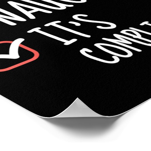 Mooie Naughty Het is de gecompliceerde kerstlijstk Poster (Hoek)