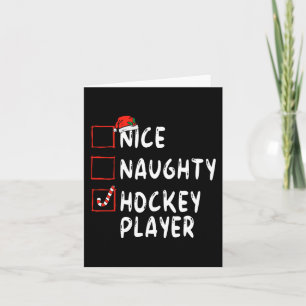 Mooie Naughty Hockey, kerstman Kaart
