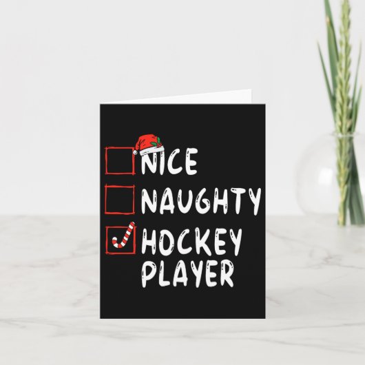 Mooie Naughty Hockey, kerstman Kaart (Voorkant)