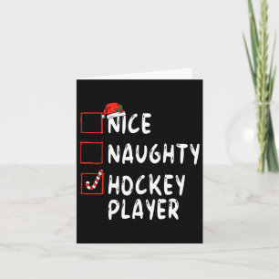 Mooie Naughty Hockey, kerstman Kaart
