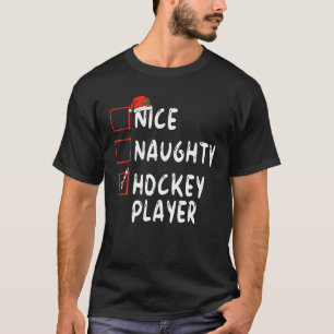 Mooie Naughty Hockey, kerstman T-shirt