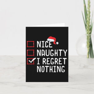 Mooie Naughty, ik betreur niets van de kerstlijst Kaart