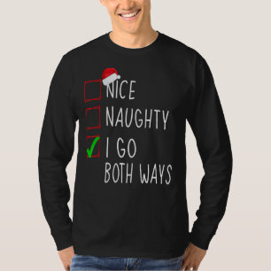 Mooie Naughty, ik ga allebei weg Xamx Santa Claus T-shirt