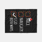 Mooie Naughty, ik ga beide kerst-kerstlijstkerstma Fleece Deken (Voorkant (Horizontaal))