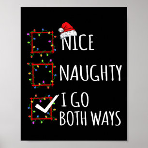 Mooie Naughty, ik ga beide kerst-kerstlijstkerstma Poster