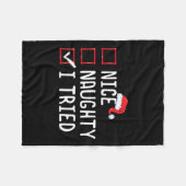 Mooie Naughty, ik heb de kerstlijst beproefd Fleece Deken (Voorkant (Horizontaal))