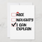 Mooie Naughty, ik kan de kerstman uitleggen Kaart (Voorkant)