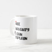 Mooie Naughty, ik kan de kerstman uitleggen Koffiemok (Voorkant links)
