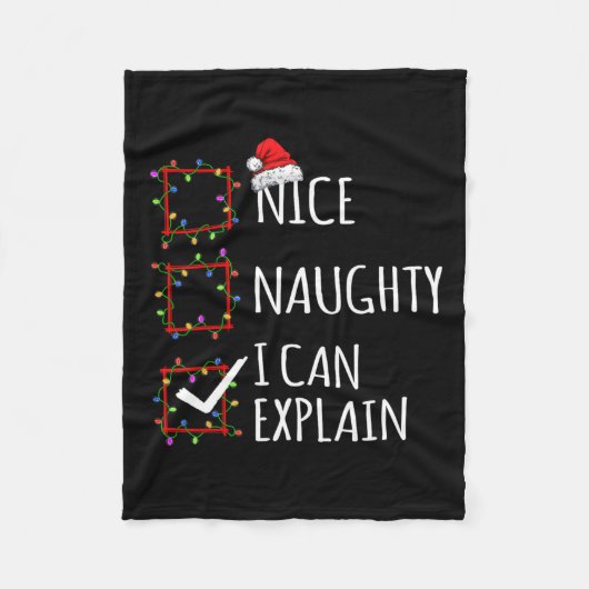 Mooie Naughty, ik kan de kerstman vertellen Fleece Deken (Voorkant)